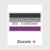 Ace No danke Funny Flag Aufkleber (Blatt)