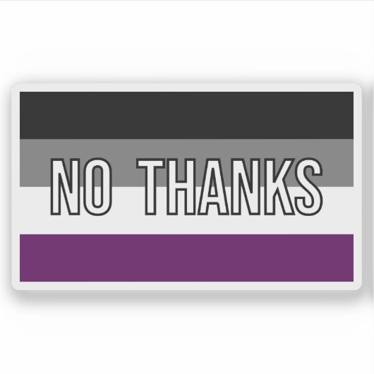 Ace No danke Funny Flag Aufkleber (Vorderseite)