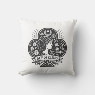 Ace of Clubs — Lady Luck Cameo Kissen