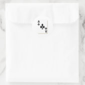 Ace of Clubs Playing Card Runder Aufkleber (Tasche)