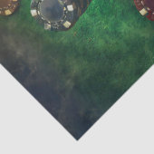 Ace of Clubs & Poker Chips, Gaming Seidenpapier (Detail)