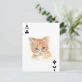 Ace of Clubs Postkarte (Stehend Vorderseite)