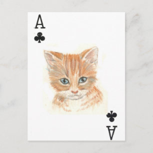 Ace of Clubs Postkarte