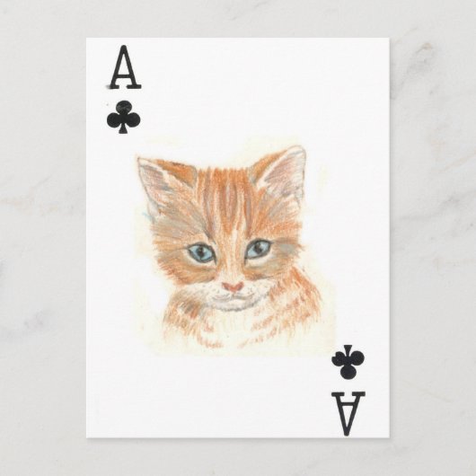 Ace of Clubs Postkarte (Vorderseite)