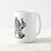 Ace of Clubs Street Mascot — Poker Grind Crew Kaffeetasse (VorderseiteRechts)