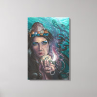 Ace of Cups Mermaid Leinwand Art