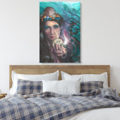 Ace of Cups Mermaid Leinwand Art (Insitu (Schlafzimmer))