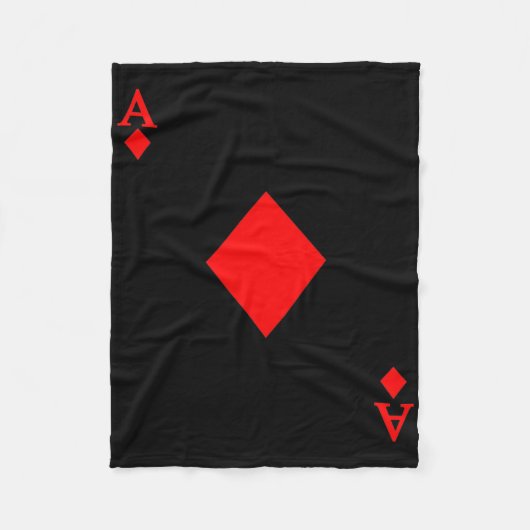 Ace of Diamond Deck of Cards Halloween-Kostüm Fleecedecke (Vorderseite)