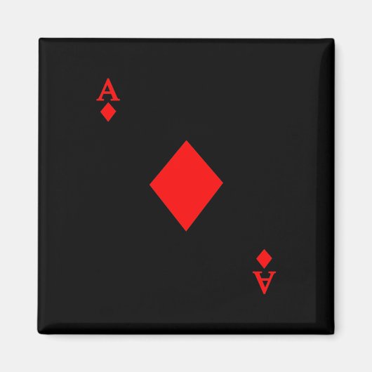 Ace of Diamond Deck of Cards Halloween-Kostüm Magnet (Vorne)