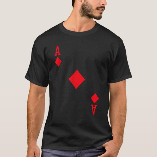 Ace of Diamonds Costume Halloween Deck of Cards T-Shirt (Vorderseite)