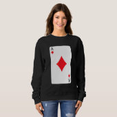 Ace of Diamonds Playing Card Ace Card Sweatshirt (Vorne ganz)