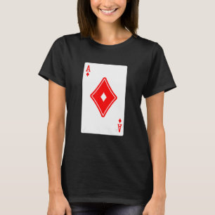 Ace of Diamonds Poker Card Games spielen Karten Bl T-Shirt