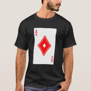 Ace of Diamonds Poker Card Games spielen Karten Bl T-Shirt