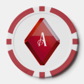 Ace of Diamonds Red Casino Deck of Playing Cards Pokerchips (Vorderseite)