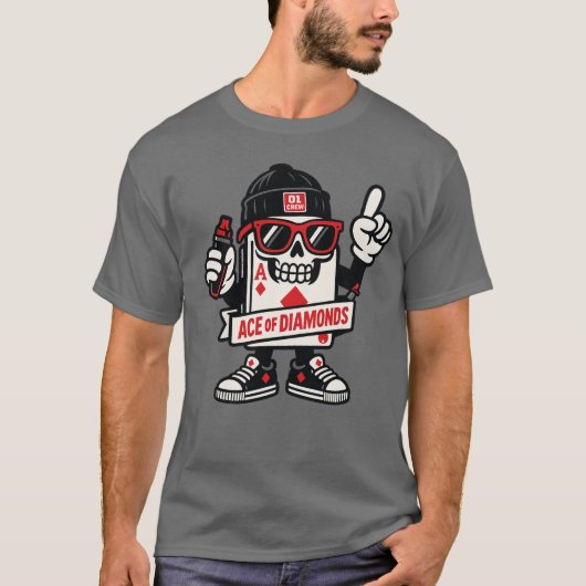 Ace of Diamonds Street Mascot — High-Roller Editio T-Shirt (Vorderseite)