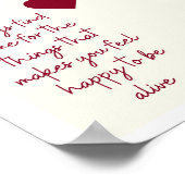 Ace of Hearts Affirmation Minimalistische Liebe Po Poster (Ecke)