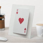 Ace of Hearts Card - Initials-Zeichen Sockelschild (In SItu)