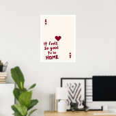 Ace of Hearts Home-Zitatposter Poster (Heimbüro)
