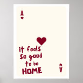Ace of Hearts Home-Zitatposter Poster (Vorne)