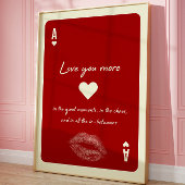 Ace of Hearts Liebe Romantische Spielkarte Poster