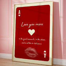 Ace of Hearts Liebe Romantische Spielkarte