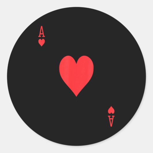 Ace Of Hearts _ Royal Flush Group Costume Playing Runder Aufkleber (Vorderseite)