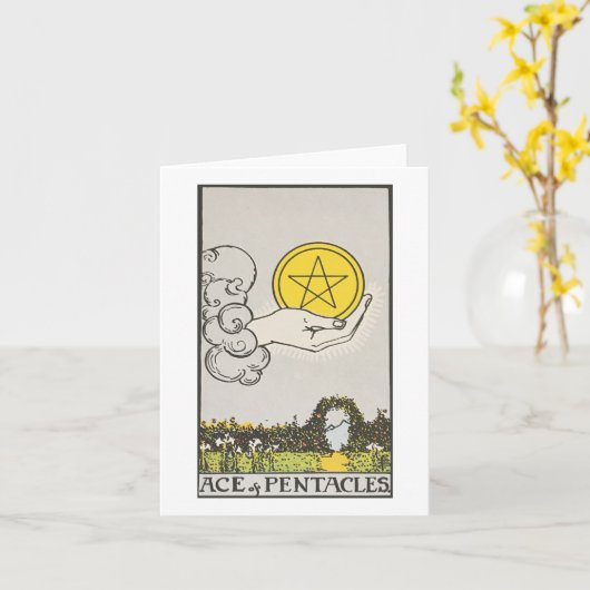 Ace of Pentagramms leere Karte (Gelbe Blume)