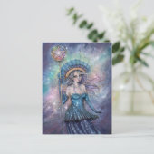 Ace of Pentagramms Tarot Art von Molly Harrison Postkarte (Stehend Vorderseite)