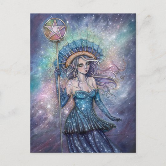Ace of Pentagramms Tarot Art von Molly Harrison Postkarte (Vorderseite)