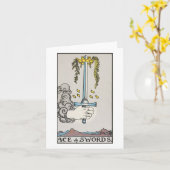 Ace of Schwerter leere Karte (Gelbe Blume)