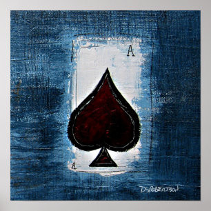 Ace of Spade Man Cave Art Poster