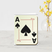 Ace of spade note card karte (Gelbe Blume)