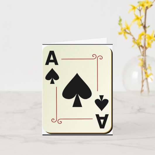Ace of spade note card karte (Gelbe Blume)