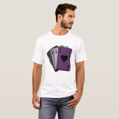 Ace of Spades asexual Flag spielen Karten LGBT Ges T-Shirt (Vorne ganz)