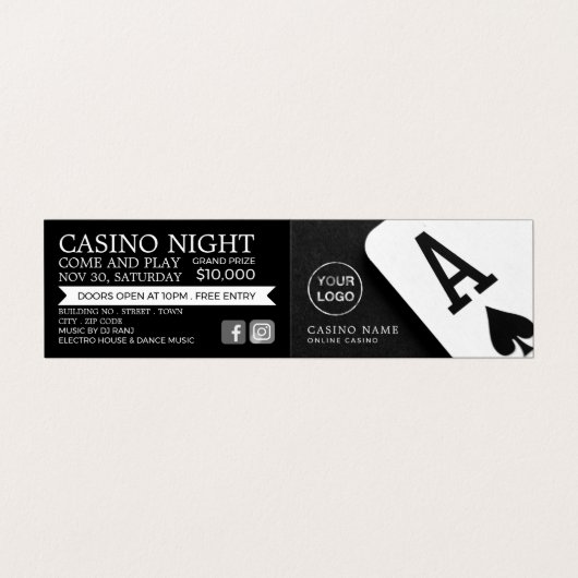 Ace of Spades, Casino Manager im Detail Visitenkarten (Außenseite Aufgefaltet)