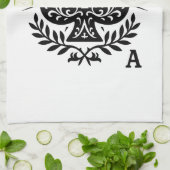 Ace of Spades — Filigree Star & Laurel Geschirrtuch (Gefaltet)