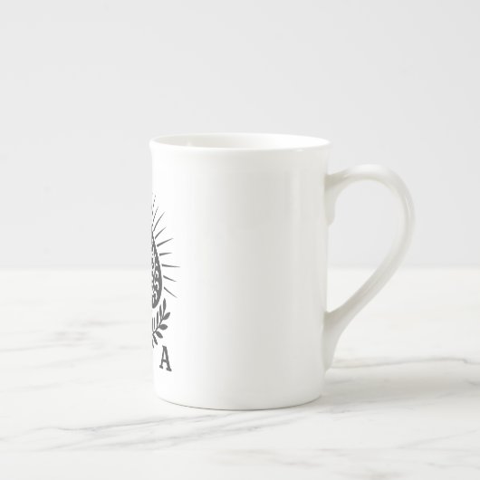 Ace of Spades — Filigree Star & Laurel Porzellantasse (Rechts)