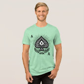 Ace of Spades — Filigree Star & Laurel Tri-Blend Shirt (Vorderseite voll)