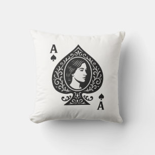 Ace of Spades - Lady Cameo Filigree Emblem Kissen