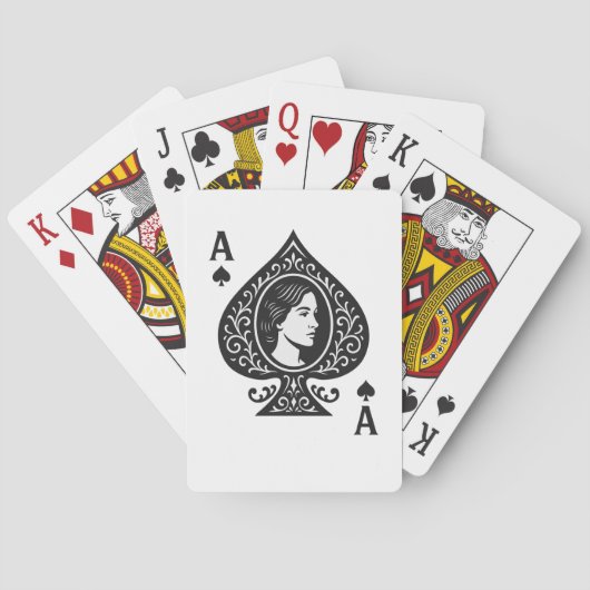 Ace of Spades - Lady Cameo Filigree Emblem Spielkarten (Rückseite)