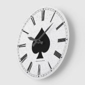 Ace of Spades Large Wall Clock Große Wanduhr (Winkel)