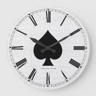 Ace of Spades Large Wall Clock Große Wanduhr