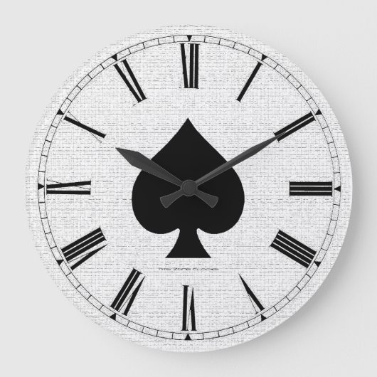 Ace of Spades Large Wall Clock Große Wanduhr (Vorderseite)