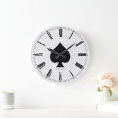 Ace of Spades Large Wall Clock Große Wanduhr (Zuhause)
