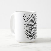 Ace of Spades - Monoline Sonnenbrust Emblem Kaffeetasse (Vorderseite Links)