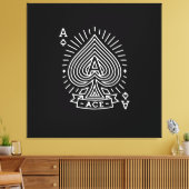 Ace of Spades - Monoline Sonnenbrust Emblem Leinwanddruck (Insitu (Wohnzimmer))