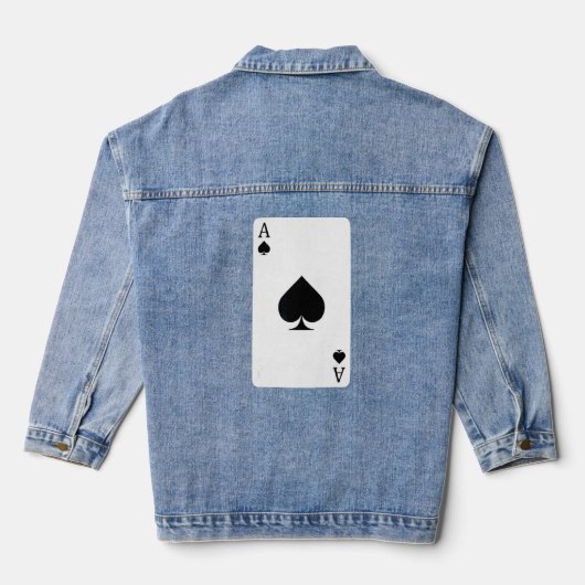 Ace of Spades Playing Card Ace Card Jeansjacke (Rückseite)