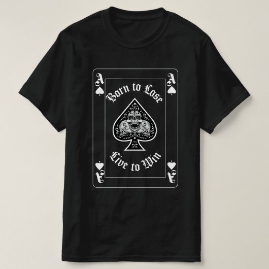 Ace of Spades Playing Card T-Shirt (Design vorne)