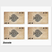 Ace of Spades Rechteckiger Aufkleber (Blatt)