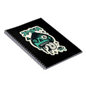 Ace of Spades — Tropfen-Skull Katakana Notizblock (Rechte Seite)